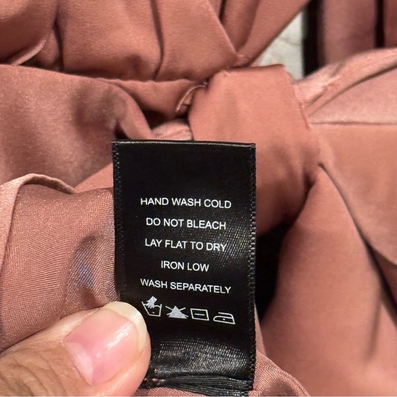 NBD Medium Mauve Faerie Front Bow Satin Mini Dress Chic Cocktail New Years Party - Picture 5 of 8